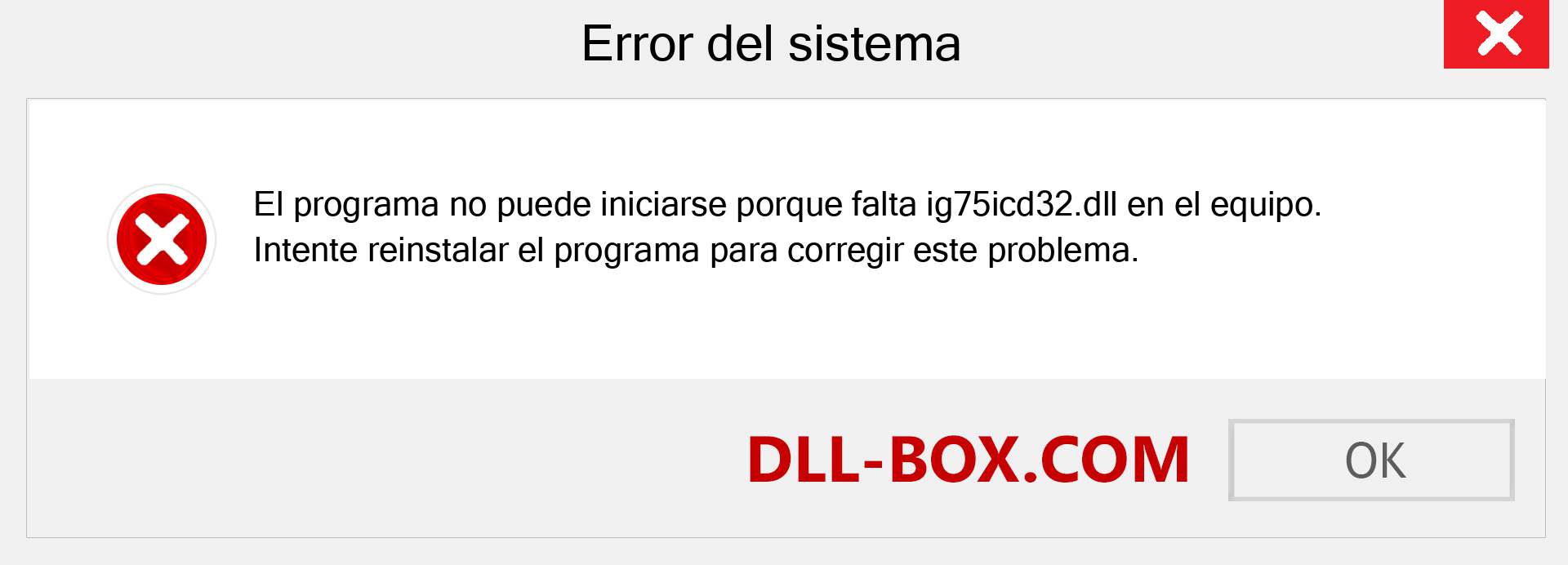 ¿Falta el archivo ig75icd32.dll ?. Descargar para Windows 7, 8, 10 - Corregir ig75icd32 dll Missing Error en Windows, fotos, imágenes